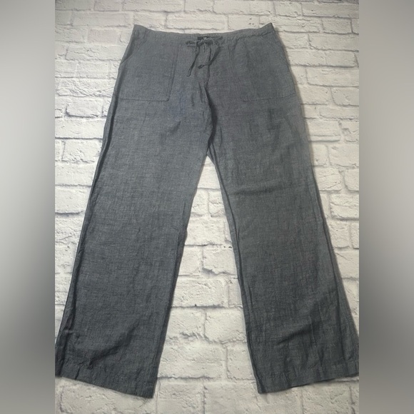 GAP Women's Gray Wide Leg Pants. Drawstring Waist. Size 12. - Picture 1 of 7